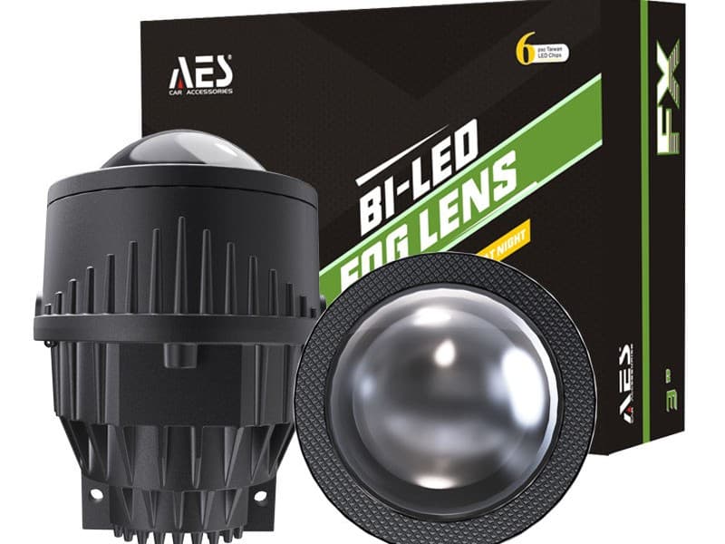 AES Waterproof IP67 3 Inch FX Fog Lights Bi-LED Projector Lens 3000k 4300K 6000K for Toyota Nissan Fog Car Driving Light
